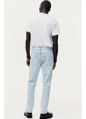 Чоловічі прямі звичайні джинси Н&М (57983) W31 L32 Блакитні H&M (314799659)