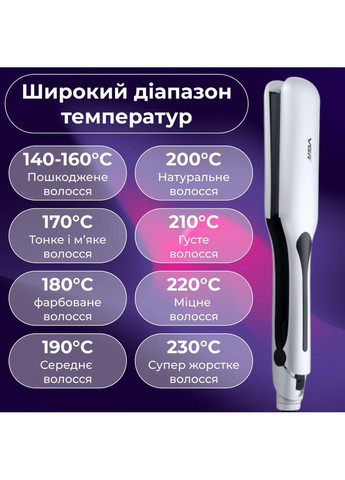 Плойка гофре з РК-дисплеєм 45 Вт HP-V-557 VGR (370373758)