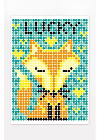 Картина по номерам стикеров в тубусе "Лисичка" 1200 стикеров. 1838, УМНЯШКА (365670394)