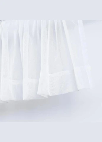 Фіранка із шифону з тасьмою для кухні 300х50 см білий No Brand (332807362)