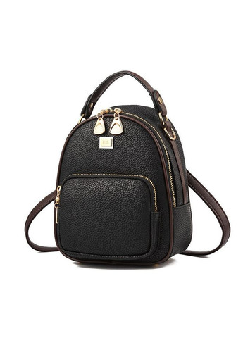 Дитячий рюкзак сумка трансформер для дівчаток чорний міні рюкзак зі штучної шкіри 23 см ProDobro (370147712)