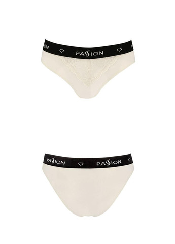Чорний демісезонний трусики з широкою резинкою та мереживом ps001 panties ecru, size xl Passion