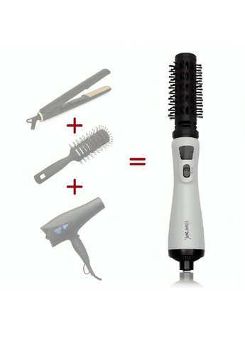 Фен щетка вращающаяся для сушки укладки волос с защитой от перегрева 2 режима работы 1000 Вт (480121-Prob) Белый Unbranded (329819933)