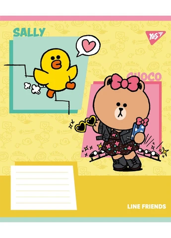 Набір зошитів шкільних А5/12 лінія Line Friends Funny 25 шт (767639) Yes (387577150)