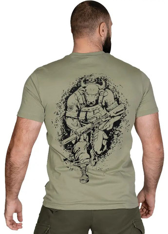 Хаки (оливковая) футболка bavovna taurus khaki Camotec