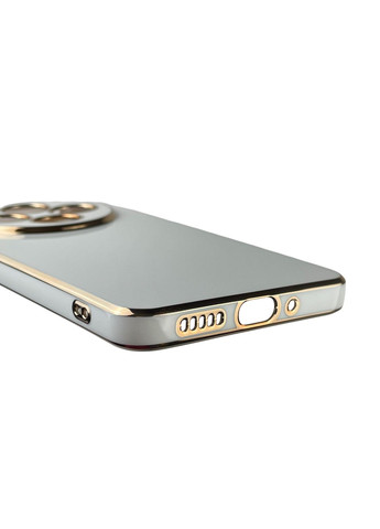 Чохол для Redmi 14C жіночий із золотою окантовкою із захистом камери на сяомі редмі 14с білий Xiaomi (366023330)