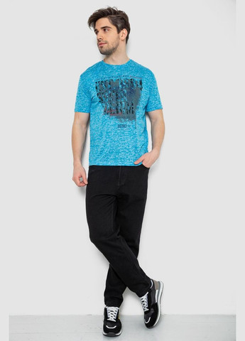 Блакитна футболка чоловіча з принтом, колір червоний, Andi