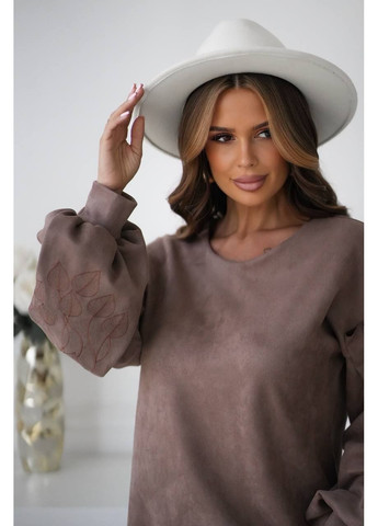 Темно-бежевое платье, цвет темно-бежевый Fashion