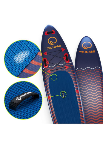 Надувна SUP дошка 350 см з веслом Wave T05 () TSUNAMI P-5907739314246 (275654149)
