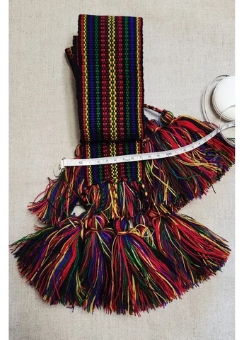 Этнический пояс-крайка с кистями королевский оранжевый Hand Made (398856590)