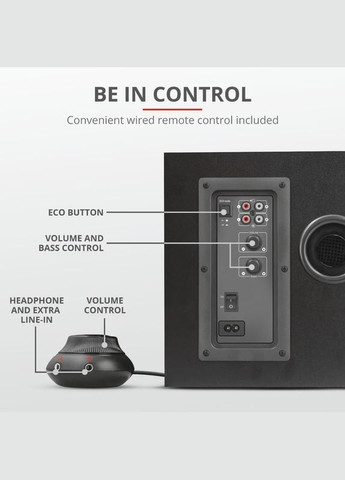 Акустическая система (Колонки) 2.1 GXT 38 Tytan Ultimate Bass Speaker Set BLACK Trust (329996829)