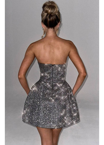 Графітова святковий, кежуал, коктейльна, вечірня жіноча сукня з відкритими плечима Asi.Store.ua