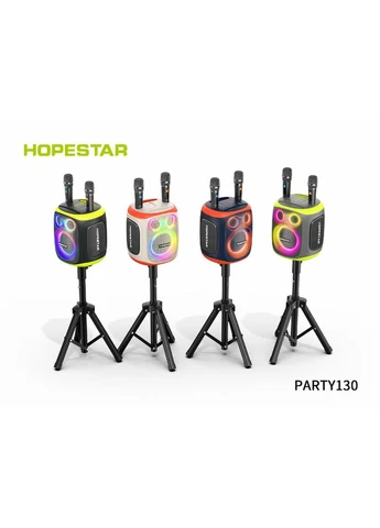 Портативна бездротова колонка Bluetooth Hopestar Party 130 з 2 Мікрофоном Караоке | 120Вт, Bluetooth Foreo (388718986)