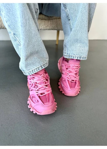 Рожеві кросівки чоловічі balenciaga track 3.0 pink баленсіага трек рожеві демісезон No Brand