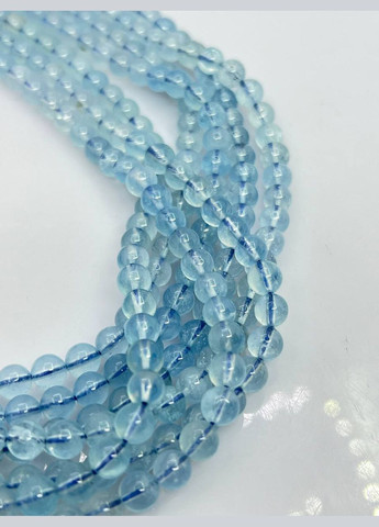 Аквамарин на нитці без замка 6 мм 40 см No Brand (313930991)