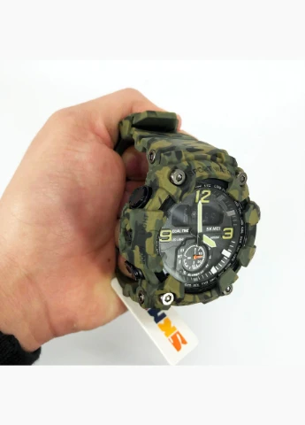 Годинник наручний чоловічий SKMEI 1965CMGN CAMO GREEN, військовий чоловічий наручний годинник зелений. Колір: камуфляж No Brand (388140579)