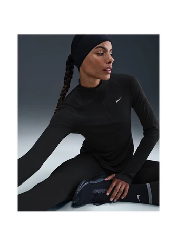 Реглан для бега женский черный HV2842-010 Nike TEMPO SWOOSH RUN DRI-FIT 1/4-ZIP (401821503)