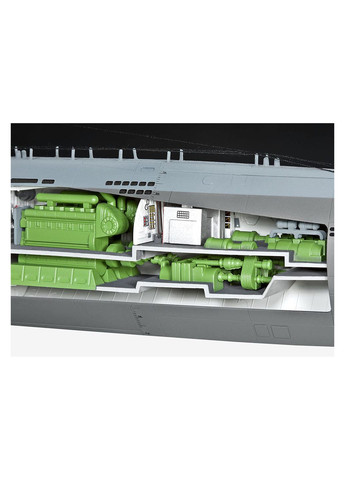 Сборная модель Подлодка Type XXI с интерьером, уровень 4, масштаб 1:144, 163 детали () Revell RVL-05078 (331860538)