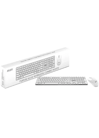 Комплект клавиатура и мышь FORGE K210 W COMBO WHITE UA, Wireless MSI (394140015)