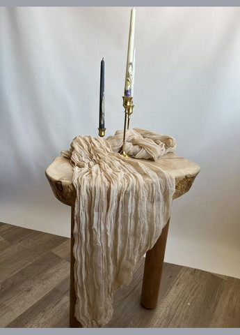 Бежевий раннер на стіл, 180×90 см, святковий декор для весілля, фотозони та сервірування No Brand (346591209)