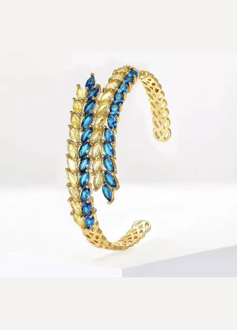 Браслет + кольцо желто-голубые колоски China (358234290)