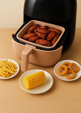 Квадратная силиконовая форма для аэрогриля, духовки и мультипечи 24,5×26,5 см Kitchen Master (341724479)