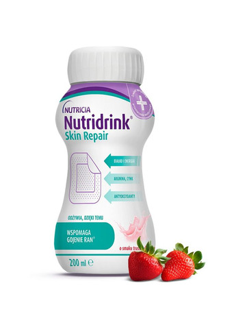Энтеральное питание Nutridrink Skin Repair Strawberry flavour, 4 шт. по 200 мл Nutricia 8716900583209 (332943736)