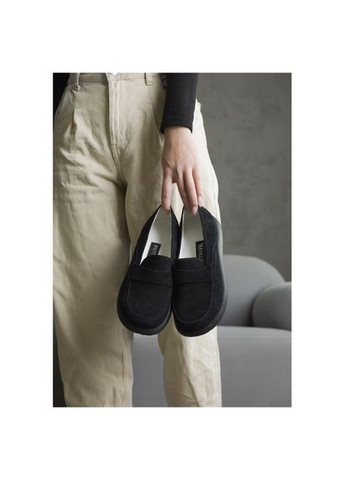 Vm-Villomi Туфлі чорні на широку ніжку Натуральна замша/шкіра р. (07901) чорний з, україна — (324834823)