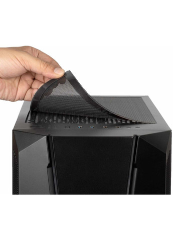 Корпус Fara V1M Pro Tempered Glass без БП (SST-FAV1MB-PRO) Black Silver Stone (360418044)