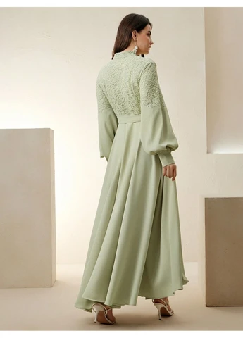 Зеленое платье SHEIN однотонное