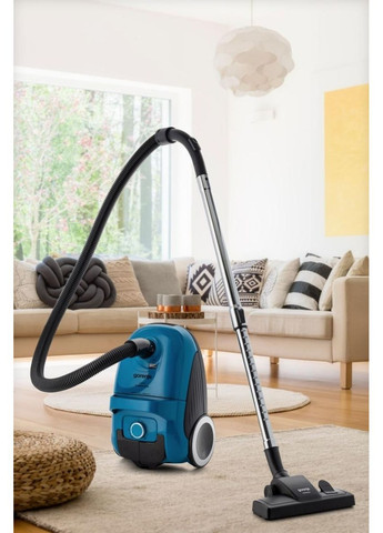 Пилосос мішковий, 750Вт, конт пилок -3л, HEPA, телескоп трубка, синій Gorenje (370619181)