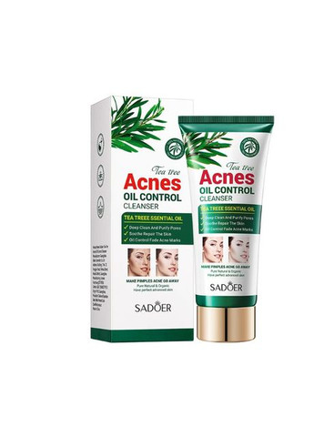 SADOER Пенка для умывания от прыщей и акне Tea Tree Acnes Oil Control с экстратом чайного дерева 100 г — Крем, Китай (370952598)