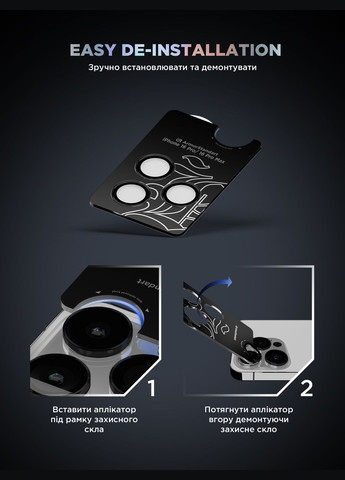 Защитное стекло для камеры Supreme BI для iPhone 16 Pro/16 Pro Max Black (ARM79419) ArmorStandart (343050047)