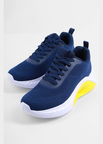Темно-синій Осінні кросівки чоловічі темно-синього кольору на шнурівці Let's Shop