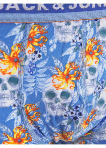 Мужские трусы боксеры ADDITIONAL 1 шт, размер XL, голубые, черепа. Jack & Jones Боксери (370705629)