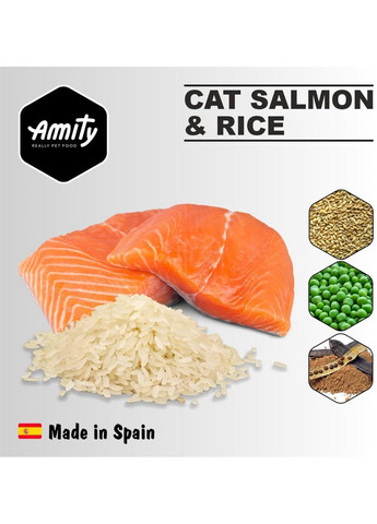 Сухой корм для кошек с лососем и рисом 1.5 кг (8436538949085) AMITY (364787602)