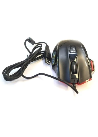 Ігрова провідна комп'ютерна миша Black з RGB підсвічуванням до 3200 DPI USB 2.0 кабель 1.5 м USB-миша геймерська для ПК Jedel (362732076)