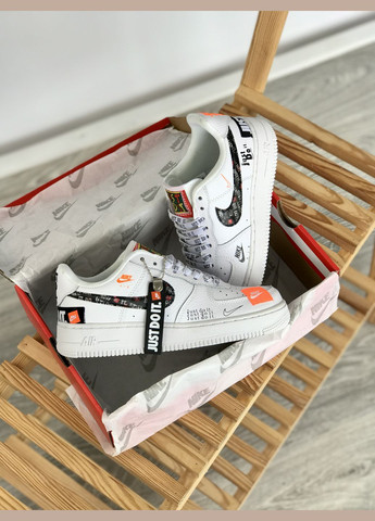 Кроссовки женские Nike Air Force 1 Low Just Do It White | Найк Аир форс 1 низкие белые No Brand белые демисезоны (307397790)