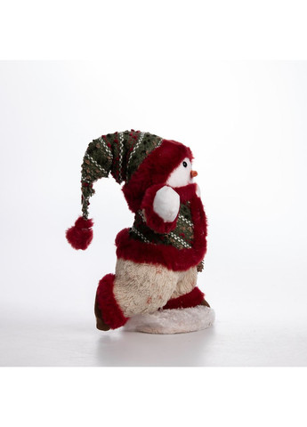 Новорічна фігурка Сніговик у піджаку текстильна 19*17*40 см Yiwu (369960259)