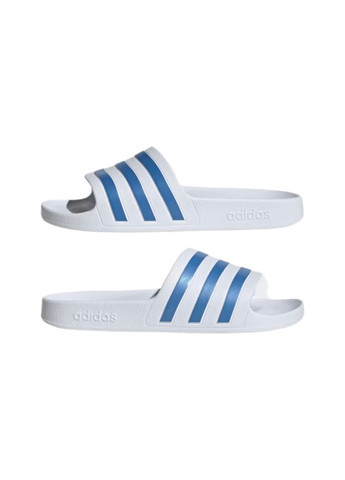 Белые женские шлепанцы adilette aqua adidas
