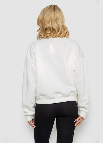 Молочний батник жіночий на флісі з новорічним принтом Ager без декору (313862828)