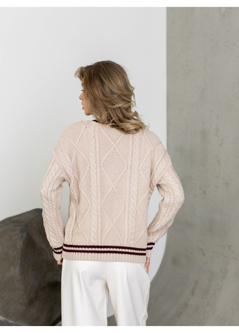 Світло-бежевий демісезонний светр джемпер Larionoff