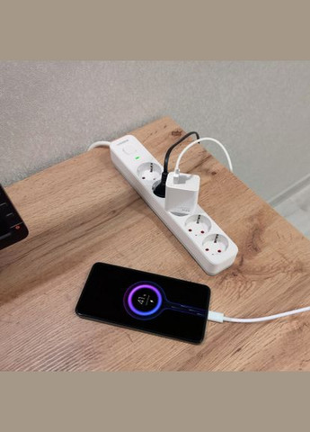 Мережевий подовжувач ONCORD з/з 5п 3м (3x1.5мм) з кнопкою White (VF-PD53G-W) Videx (305755273)