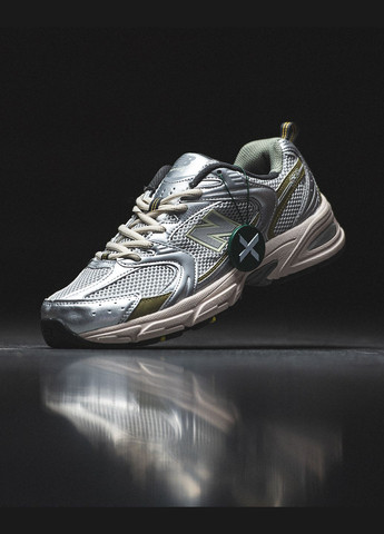 Сірі Осінні кросівки чоловічі і жіночі new balance 530 grey silver gold | нью беланс 530 сірі срібні золоті No Brand
