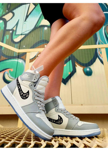 КРОСІВКИ ЖІНОЧІ NIKE AIR JORDAN 1 RETRO X CHRISTIAN DIOR НАЙК АІР ДЖОРДАН No Brand білі демісезони (369390183)