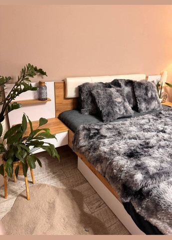 Постільна білизна велюрова трава 4 наволочки Євро Сірий (П4К-velur-travka-002/8) No Brand (308755237)