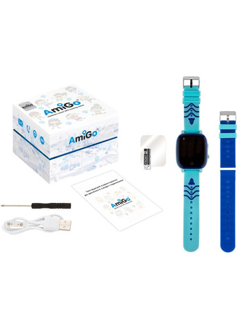 Смарт-годинник Amigo go005 4g wifi kids waterproof thermometer blue (268141135)