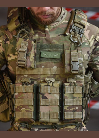 Тактична плитоноска з підсумками Tetrazion мультикам No Brand (317900591)