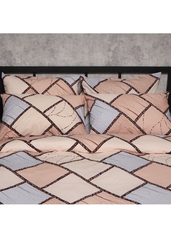 Комплект постільної білизни Бязь Gold Люкс Полуторний Євро 160х220 наволочки 2х50х70 (MS-820009051) Moon&Star Cozy Puzzle (356115796)