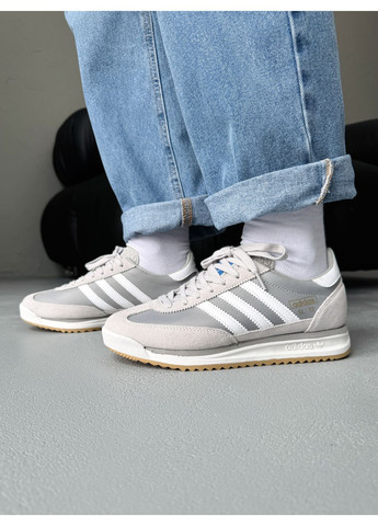 Серые демисезонные кроссовки мужские adidas sl 72 light grey / white адидас сл 72 No Brand